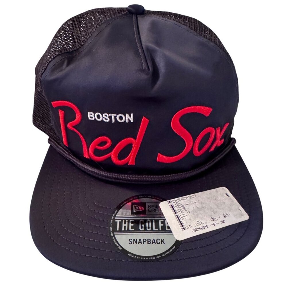 Boston Red Sox Snapback Hat Navy BOS New Era One Size Fits Most NWT Net Back Tru - Picture 7 of 7